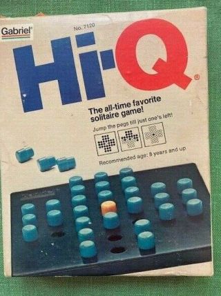 Vintage 1960 ' s Hi - Q Puzzle Game by Gabriel 7120 Entire Family Complete VG, 3