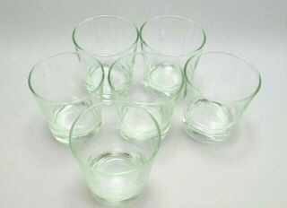 6 Vintage Heavy Clear Thick Bottom Bar Ware Glasses Bar - Ware Rocks / Whiskey 3