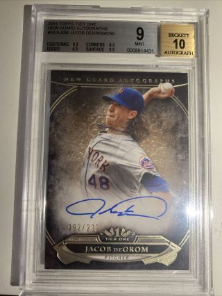 2015 Topps Tier One Guard Autograph - Jacob Degrom Auto/299