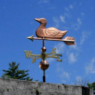 Sweet Duck Weathervane W/copper Balls & Brass Directionals Made In The Usa 199