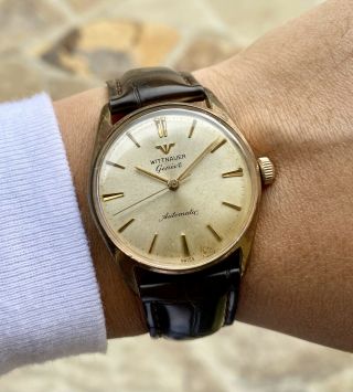 Serviced Vintage 1960s Wittnauer Automatic Watch W/ Longines 501 Movement 33mm