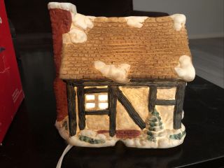 Mervyns Dickens Cottage Collectible Lighted House 1987 Vintage Christmas 3