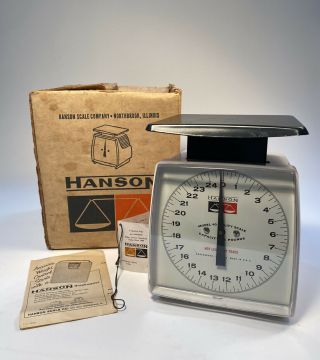 Vintage Hanson Model 40 Kitchen Produce Utility Scale 25 Lb Capacity Made In Usa
