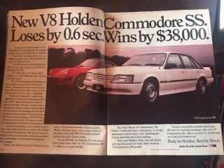 Vintage Peter Brock Holden Commodore Ss V8 Print Advertisement 1984