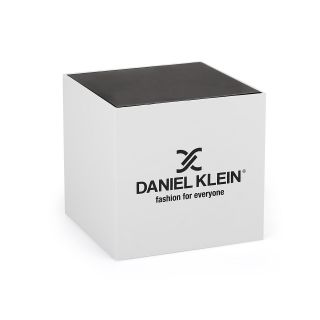 Daniel Klein 44mm Analog Mens Weave Band Rose Gold / Black Silicone Watch 2