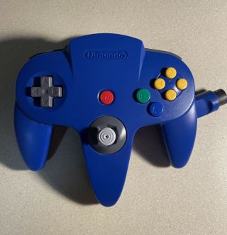 Vintage Official Oem Blue Nintendo 64 N64 Controller Good Stick