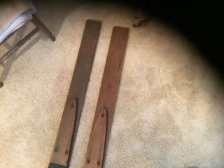 Vintage Early 1900’s Antique Wooden Snow Skis Outstanding 4