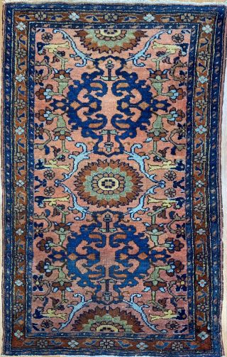 Fantastic Floral - 1920s Antique Oriental Rug - Handmade Carpet - 2.  8 X 4.  3 Ft