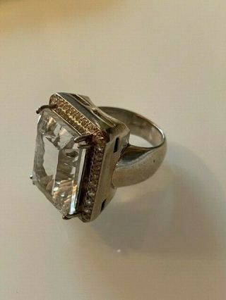 Silver.  925 Ring With A Zircon Rare Vintage