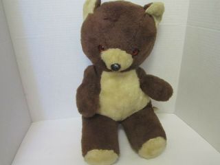 Vtg Well - Made Happiness Aid Stuffed Brown Teddy Bear Plush 17 "