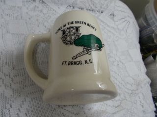 Vintage Usa Home Of The Green Beret Ft.  Bragg,  N.  C.  Mug / Cup