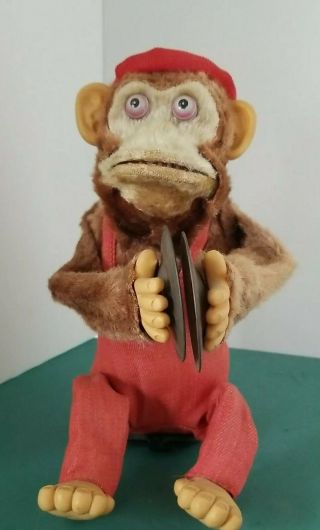 Vintage Chimp Monkey Playing Cymbals Hsin Chi Hc Toys Batteryop Does Not Work 1