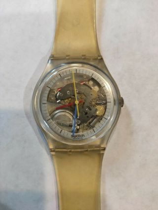 1985 Vintage Swatch Watch Gk100 Jelly Fish Exc