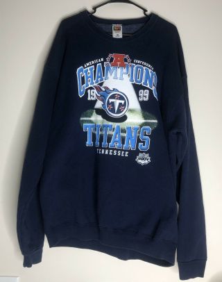Tennessee Titans Vintage 1999 Conference Champions Size Xx Large Xxl Heavy Fotl