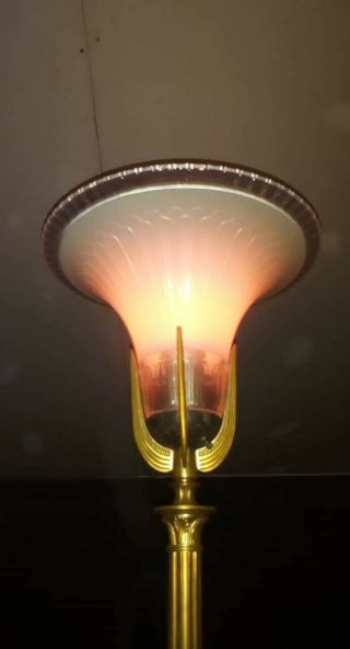 Unique Vtg Antique Art Deco Nouveau Floor Lamp