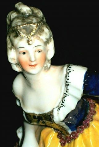 Antique German Dresden Kister Beauty Lady Ballerina Dancer Porcelain Figurine