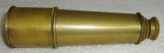 Antique Brass Folding Nautical Telescope Expands From 7 " To 16.  25 "