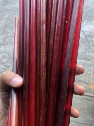 Antique Old Bakelite Catalin Faturan Red Rods 1888 grams By Dhl, 3