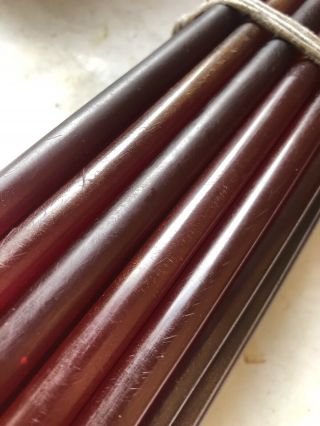 Antique Old Bakelite Catalin Faturan Red Rods 1888 grams By Dhl, 4