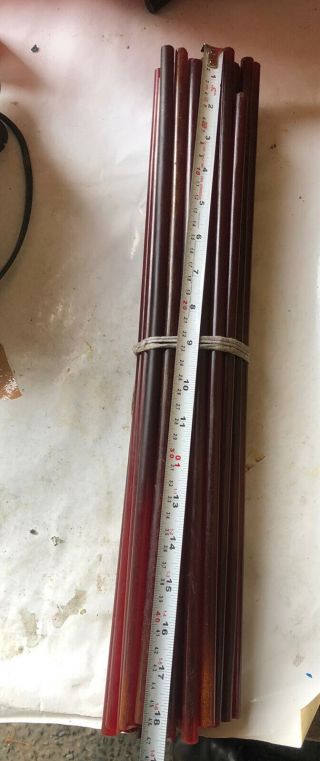 Antique Old Bakelite Catalin Faturan Red Rods 1888 grams By Dhl, 5
