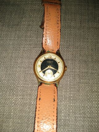 Vintage Junghans Bullseye Watch Ticking Spares Or Repairs