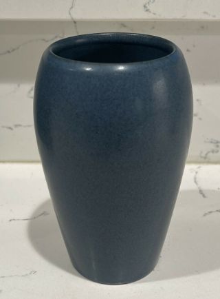 Antique Vintage 5 1/4 Inch Marblehead Pottery Blue Vase