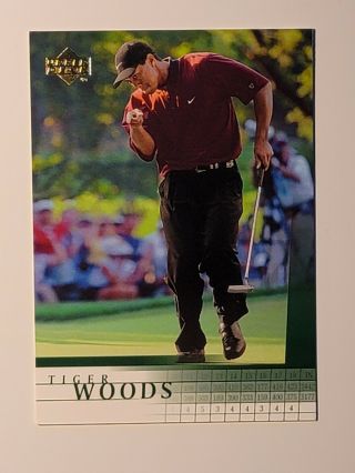 2001 Upper Deck Tiger Woods 1 Golf Rookie Card (rc) - Goat Hot Hot