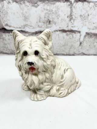Vintage Uctci Matte Skye Terrier Dog Figurine - Japan