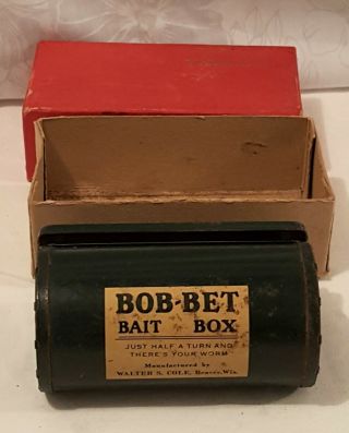 Bob - Bet Bait Box For Belt By Walter S.  Cole Usa Vintage 1950’s