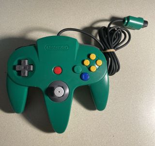 Vintage Official Oem Green Nintendo 64 N64 Controller Good Stick