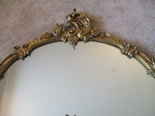 large louis XVI french style gilt wood frame antique console mirror 3 ' 2