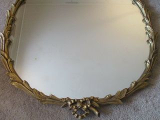 large louis XVI french style gilt wood frame antique console mirror 3 ' 3