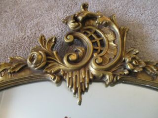 large louis XVI french style gilt wood frame antique console mirror 3 ' 4