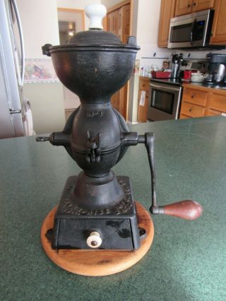 Vintage 1873 Cast Iron Enterprise Mfg.  Co.  1 Coffee Mill