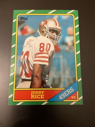 1986 Jerry Rice Rookie Card Topps 161 Rc San Francisco 49ers Hof