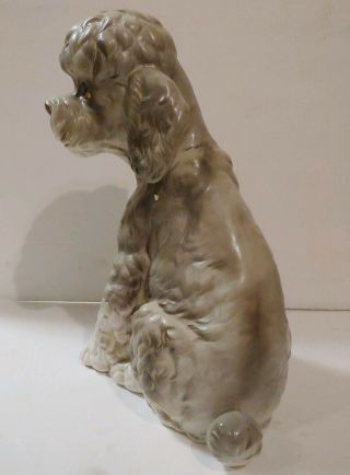 Vintage Large Lefton Poodle Dog Figurine Japan H 5221,  Gray,  Tall,  Gift Idea 2