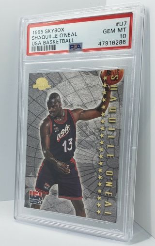 1995 Skybox Usa Basketball Shaquille O Neal Psa 10 Case U7 Rare Shaq Pop 2