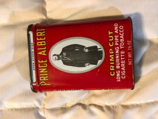 Vintage Prince Albert Crimp Cut Long Burning Pipe Tobacoo Tin Container