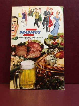Brading ' s 1950 ' s - 60 ' s Vintage Beer Cincinnati Cream Informal Parties Book RARE 2
