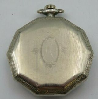 Antique Omega 15 Jewel Size 12 Pocket Watch Vintage Order Silver 2