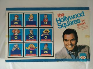 Vintage THE HOLLYWOOD SQUARES TV Game Show Board Game IDEAL 1974 COMPLETE 2