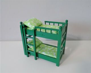 Sylvanian Families Vintage Green Bunk Beds With Ladder