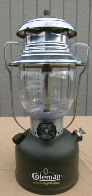 Custom Coleman Model 200a Single Mantle Lantern With Chromex Vent Made Oct 1973