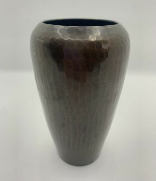 Roycroft Copper Small Vase,  4.  5 " Tall,  2” Diameter
