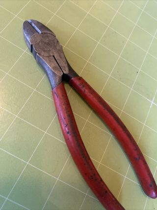 Vintage Snap On 87acf 7 - 1/2 " Diagonal Cutting Cutter Pliers