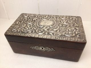 Stunning Vintage Leather And Silver Cigar Box By Pedro Duran
