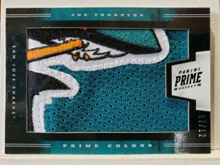 2011 - 12 Joe Thornton Panini Prime Colors Shark Bite Patch /12