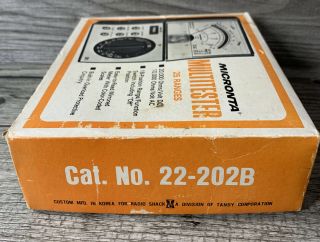 Vintage Micronta Radio Shack 22 - 202A Analog Multimeter 25 - Range Multitester 3