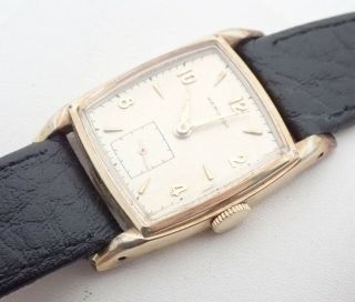Vintage Art Deco Mens Hamilton 17 Jewel 14k Gold Filled Wristwatch Watch