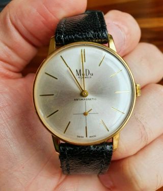 Mudu Antimagnetic 17 Jewels Mechanical Watch Vintage 60 